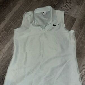 Nike Dri-Fit Women's Golf Polo Shirt Size Large Mint Green